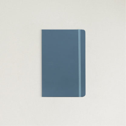 Labovarde Business Diary in Pale Blue — Front view showing the elastic band and blind debossed logo