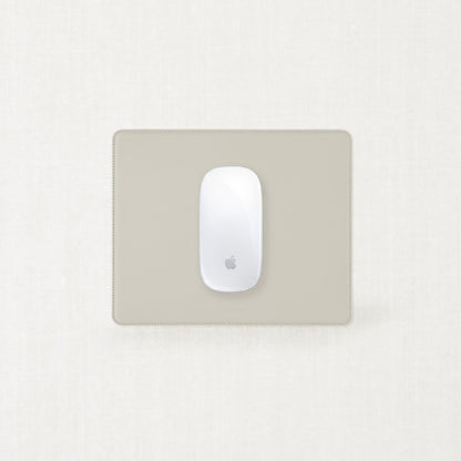 Labovarde Mouse Pad in Light-Gray — Top-down view of a whit mouse on the Light-Gray Mouse Pad