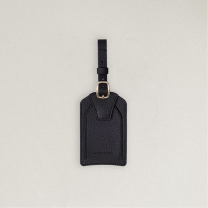 Labovarde Name Tag in Black — Front view centered on a minimalist textured white background