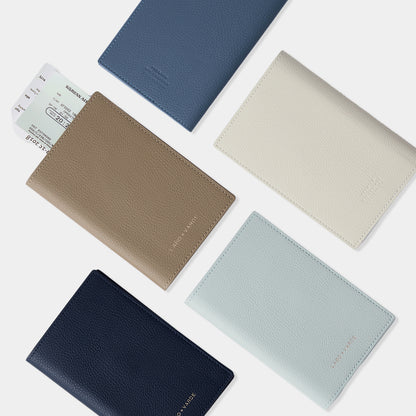 Labovarde Passport Case — flat lay view of 4 Colors showing 4 color options on a white Background